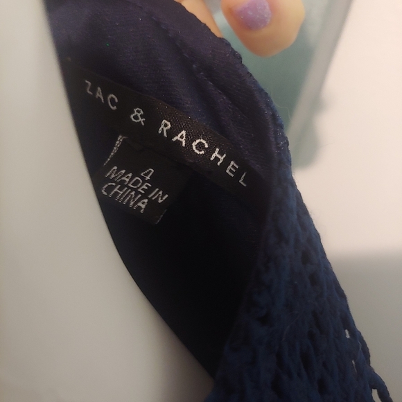 Zac & Rachel long navy lace maxi dress - Picture 3 of 5